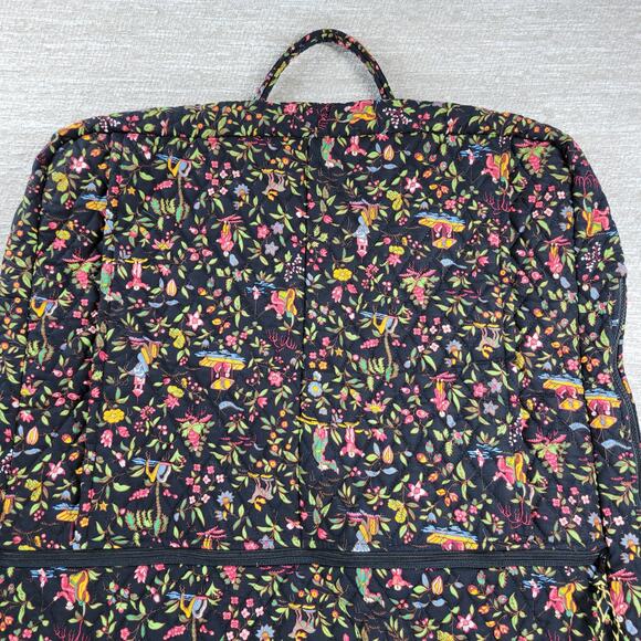 Vera Bradley Ming Garment Bag Black Quilted Floral Asian Travel Luggage Carry On - Picture 16 of 16